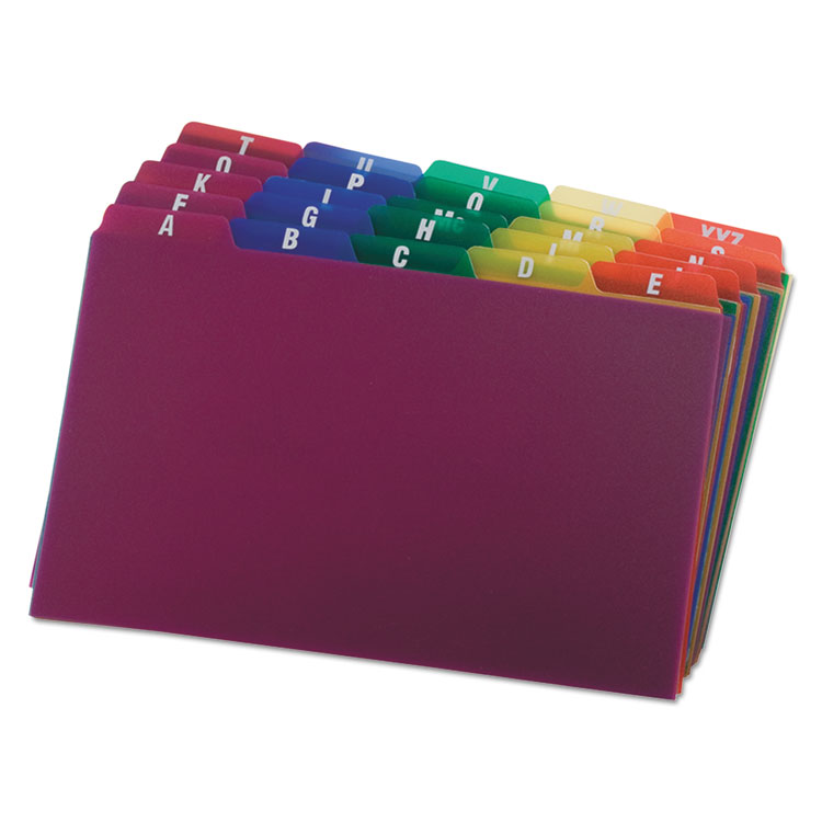 Picture of Card Guides, Alpha, 1/5 Tab, Polypropylene, 5 x 8, 25/Set