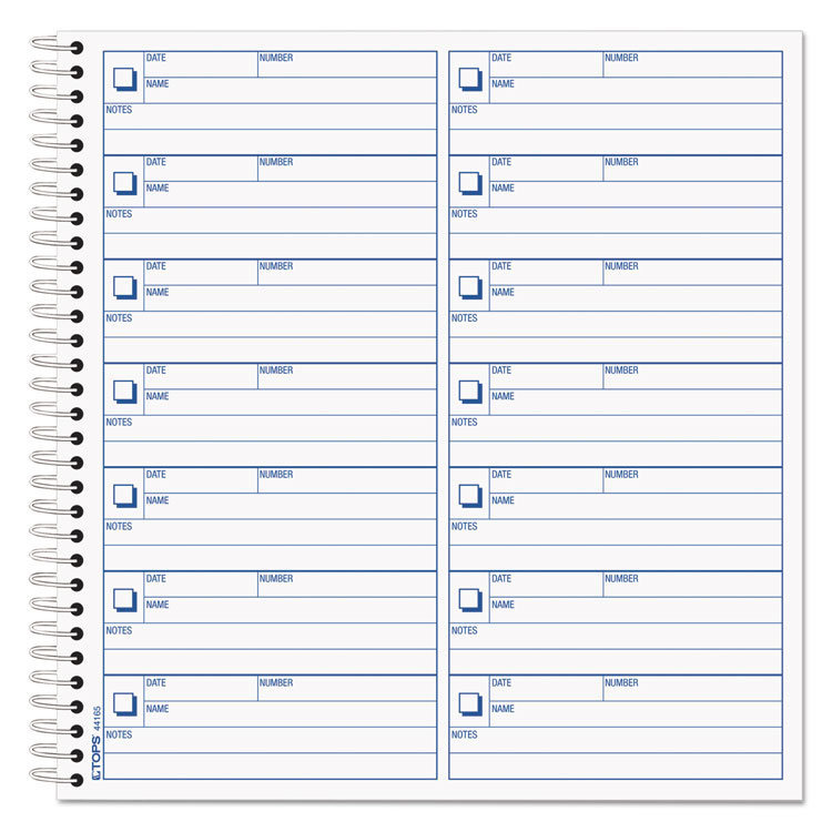 Picture of Voice Mail Log Book, 8 1/2 X 8-1/4, 1,400-Message Book