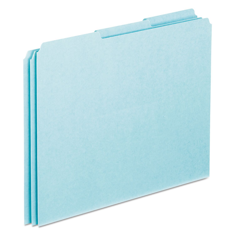 Picture of Top Tab File Guides, Blank, 1/3 Tab, 25 Point Pressboard, Letter, 100/Box