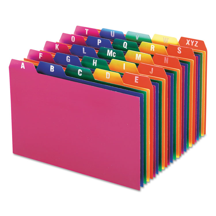 Picture of Card Guides, Alpha, 1/5 Tab, Polypropylene, 4 x 6, 25/Set