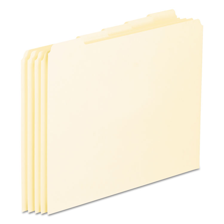 Picture of Top Tab File Guides, Blank, 1/5 Tab, 18 Point Manila, Letter, 100/Box