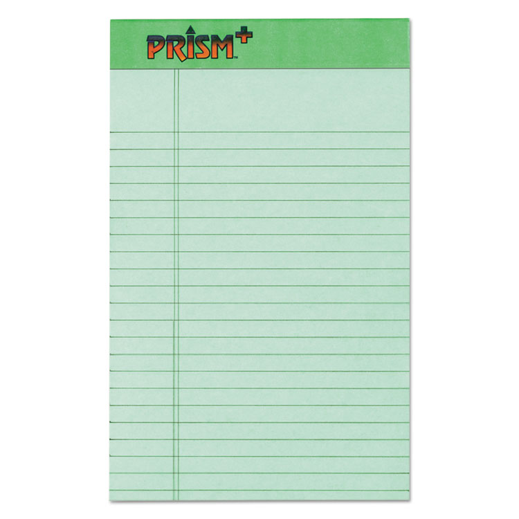 Picture of Prism Plus Colored Legal Pads, 5 x 8, Green, 50 Sheets, Dozen