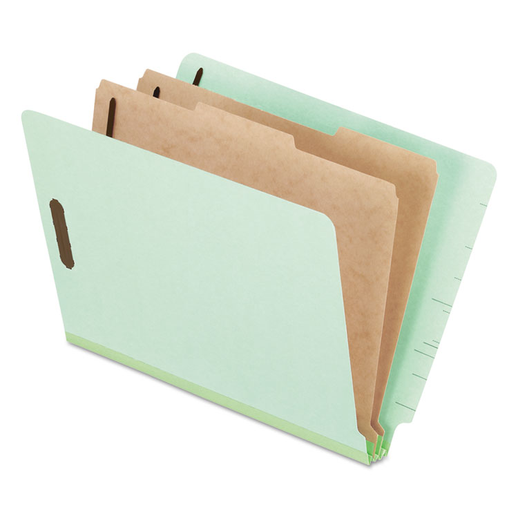 Picture of Pressboard End Tab Classification Folders, Letter, 2 Dividers/6 Section, 10/Box