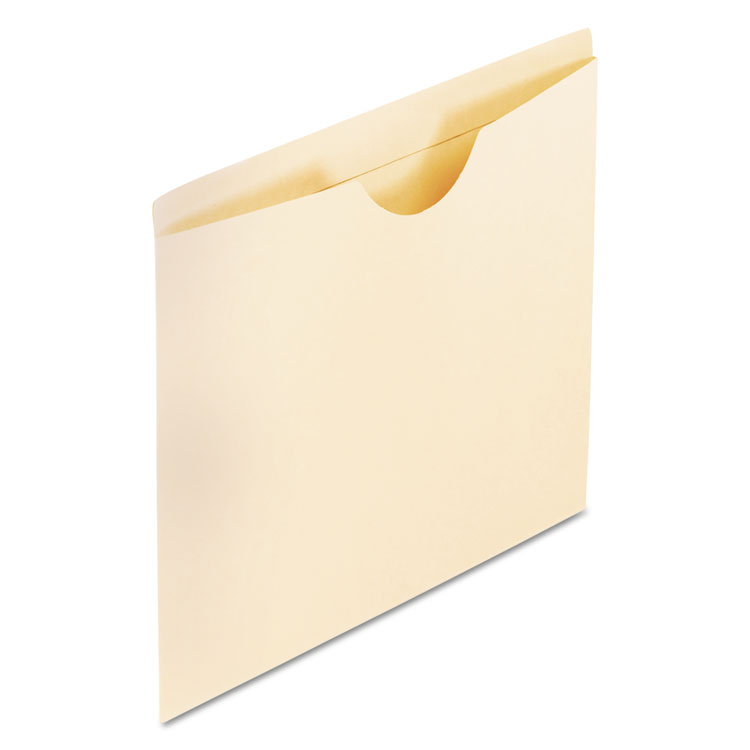 Picture of Reinforced Top Tab File Jackets, Flat, Letter, Manila, 100/Box