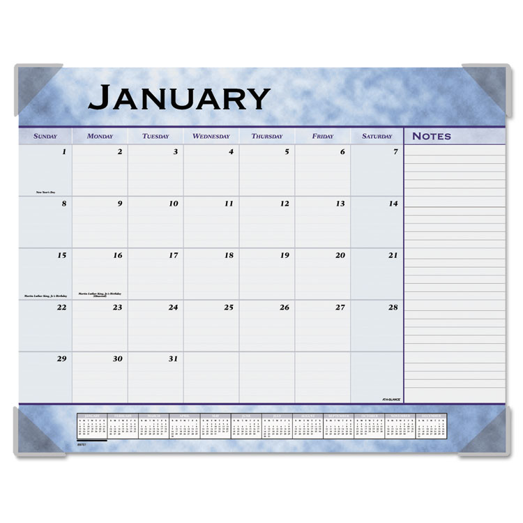 Picture of Slate Blue Desk Pad, 22 x 17, Slate Blue 