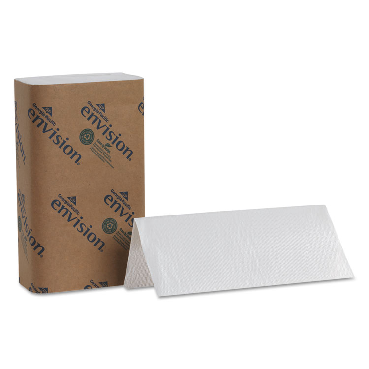 Picture of Single-Fold Paper Towel, 10 1/4 x 9 1/4, White, 250/Pack, 16 Packs/Carton