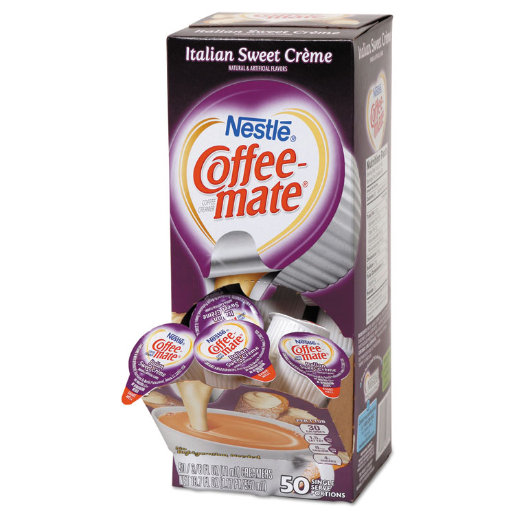 Picture of Liquid Coffee Creamer, Italian Sweet Creme, 0.375 oz Cups, 50/Box