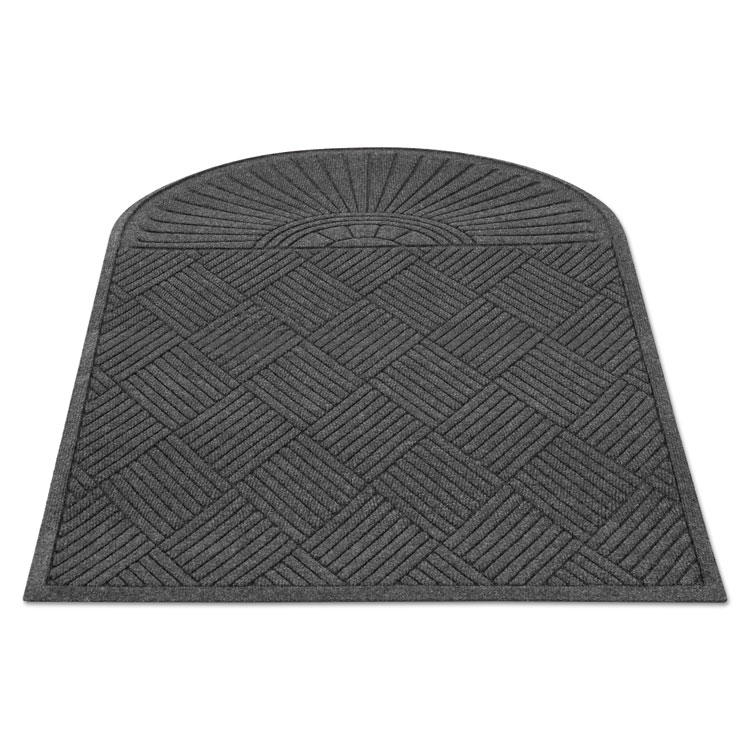 ECOGUARD DIAMOND FLOOR MAT, SINGLE FAN, 36 X 72, CHARCOAL