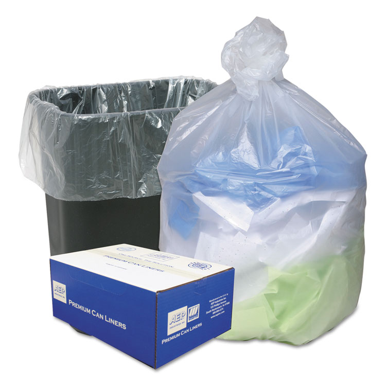 Picture of High Density Can Liners, 16gal, .315mil, 24 x 33, Natural, 200/Carton