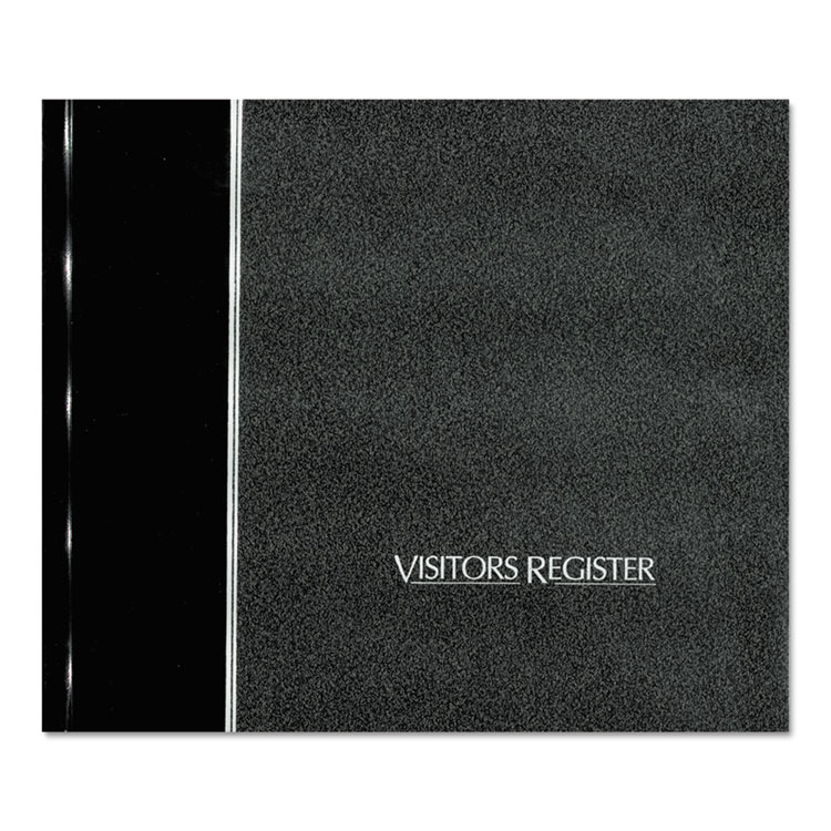 Picture of Visitor Register Book, Black Hardcover, 128 Pages, 8 1/2 x 9 7/8