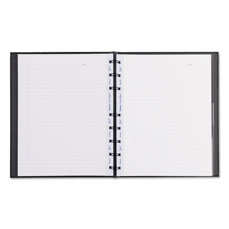 Picture of MiracleBind Notebook, College/Margin, 9 1/4 x 7 1/4, Black Cover, 75 Sheets
