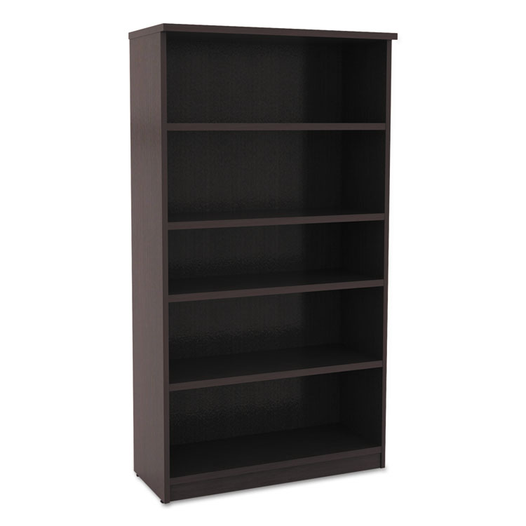 Picture of Alera Valencia Series Bookcase, Five-Shelf, 31 3/4w X 14d X 65h, Espresso