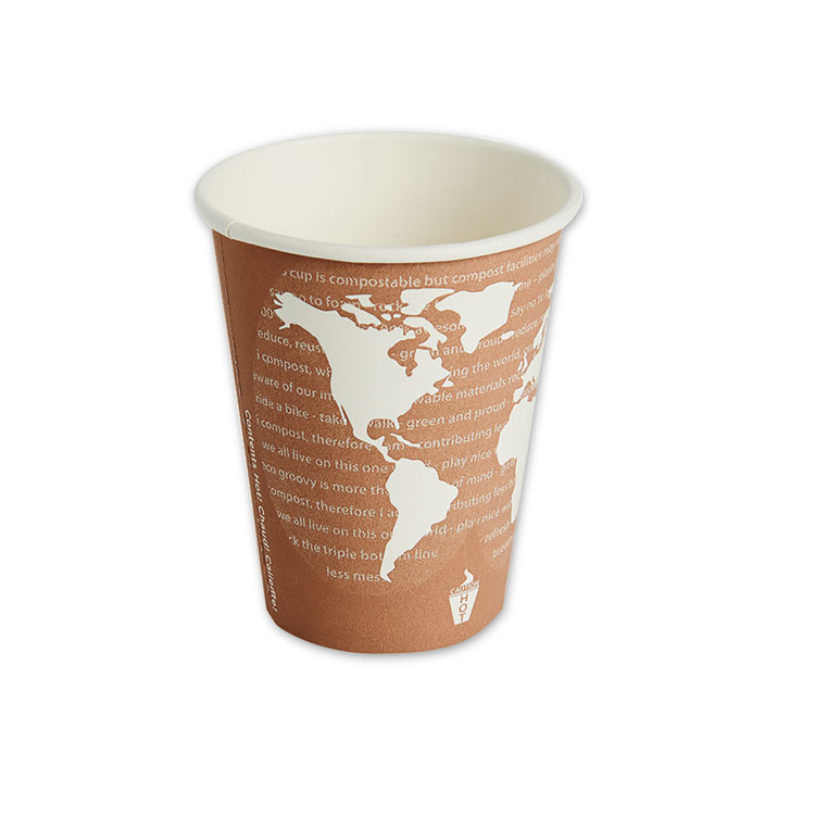 Picture of World Art Renewable/compostable Hot Cups, 8 Oz, Plum, 50/pack