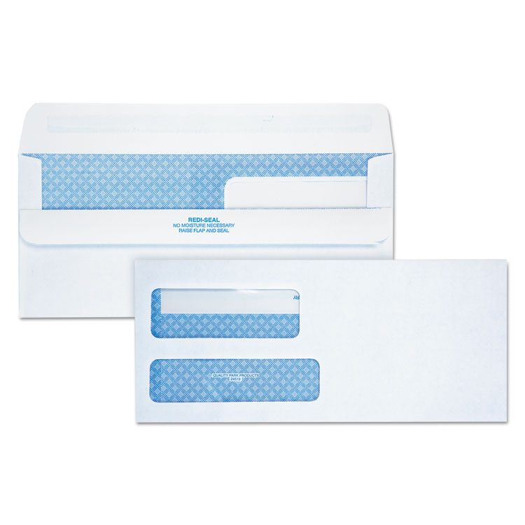 Picture of 2-Window Security Redi Seal Envelope, #9, 3 7/8 x 8 7/8, White, 250/Carton