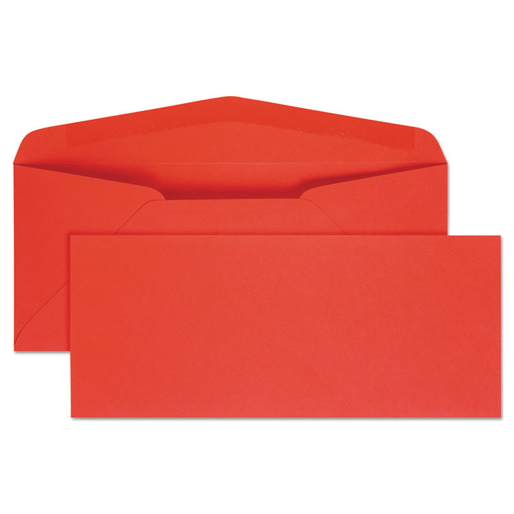 Picture of Colored Envelope, #10, 4 1/8 x 9 1/2, Red, 25/Pack