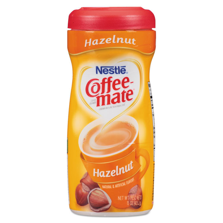 Picture of Non-Dairy Powdered Creamer, Hazelnut, 15 oz Canister, 12/Carton
