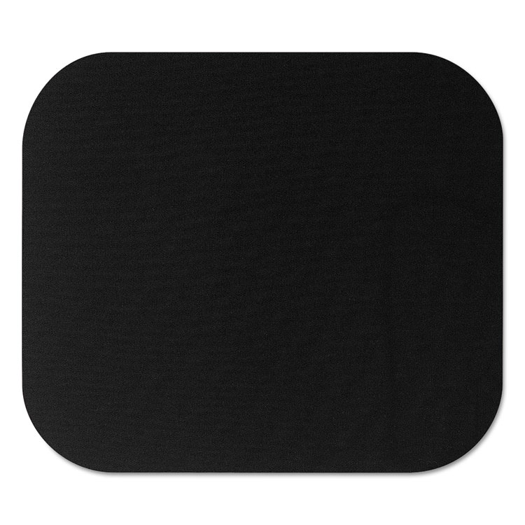 Picture of Polyester Mouse Pad, Nonskid Rubber Base, 9 x 8, Black