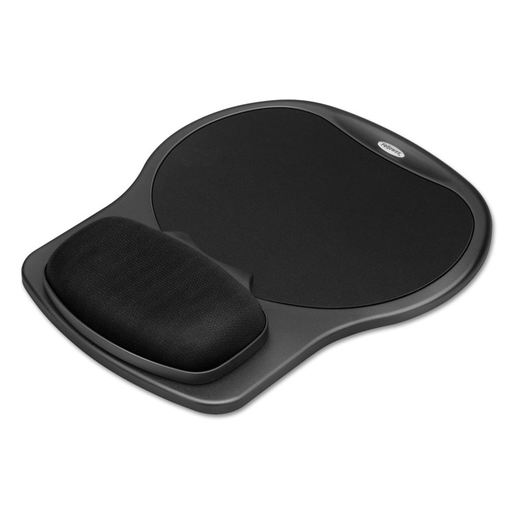 Fellowes Easy Glide Gel Mouse Pad w/Wrist Rest 10 x 12 X 1 1/2 Black 93730