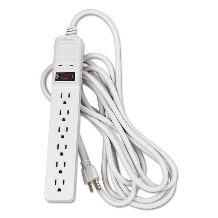 Picture of Basic Home/Office Surge Protector, 6 Outlets, 15 ft Cord, 450 Joules, Platinum