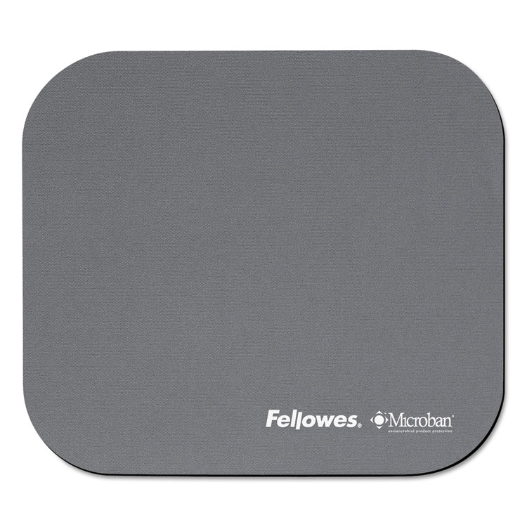 Picture of Mouse Pad w/Microban, Nonskid Base, 9 x 8, Graphite