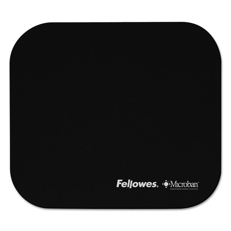 Picture of Mouse Pad w/Microban, Nonskid Base, 9 x 8, Black