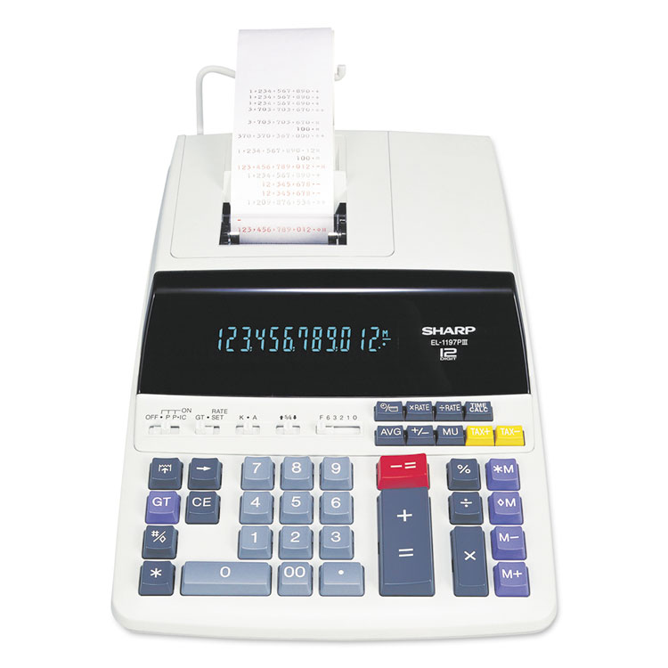 Picture of EL1197PIII Two-Color Printing Desktop Calculator, Black/Red Print, 4.5 Lines/Sec