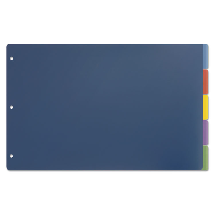 Picture of Tabloid-Size Poly Index Divider, 5-Tab, Multicolor Colors