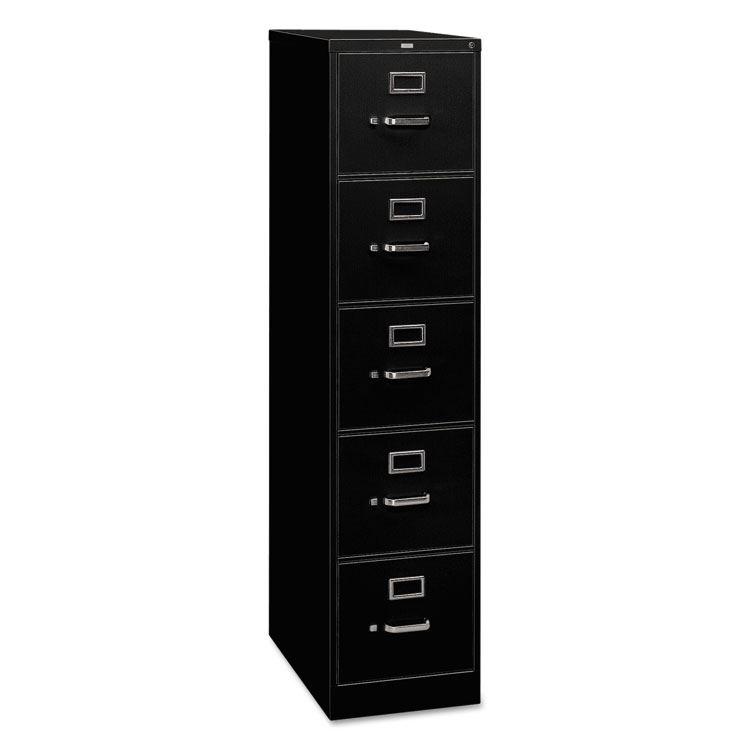 Picture of 310 Series Five-Drawer, Full-Suspension File, Legal, 26-1/2d, Black