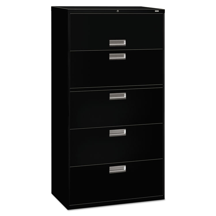 Picture of 600 Series Five-Drawer Lateral File, 36w x 19-1/4d, Black