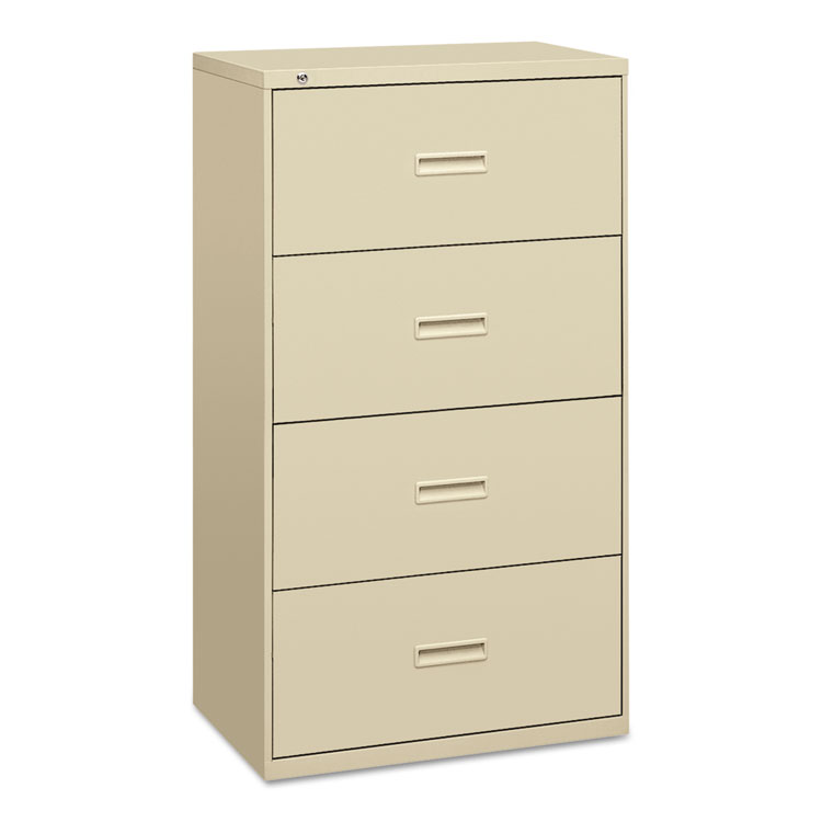 Picture of 400 Series Four-Drawer Lateral File, 30w x 19-1/4d x 53-1/4h, Putty