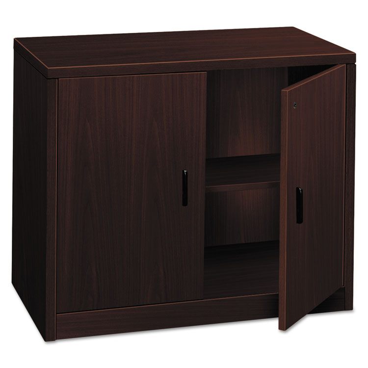 Picture of 10500 Series Storage Cabinet w/Doors, 36w x 20d x 29-1/2h, Mahogany