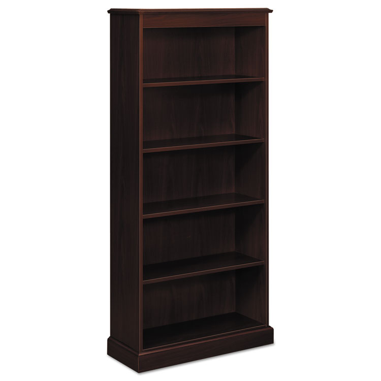 Picture of 94000 Series Five-Shelf Bookcase, 35-3/4w x 14-5/16d x 78-1/4h, Mahogany