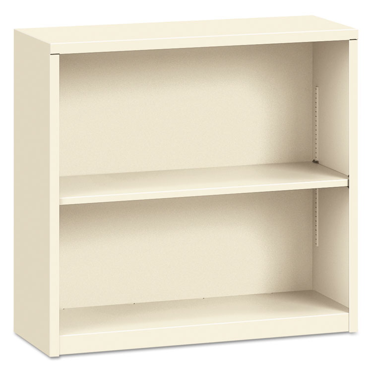 Picture of Metal Bookcase, Two-Shelf, 34-1/2w x 12-5/8d x 29h, Putty