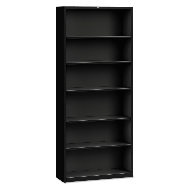 Picture of Metal Bookcase, Six-Shelf, 34-1/2w x 12-5/8d x 81-1/8h, Black