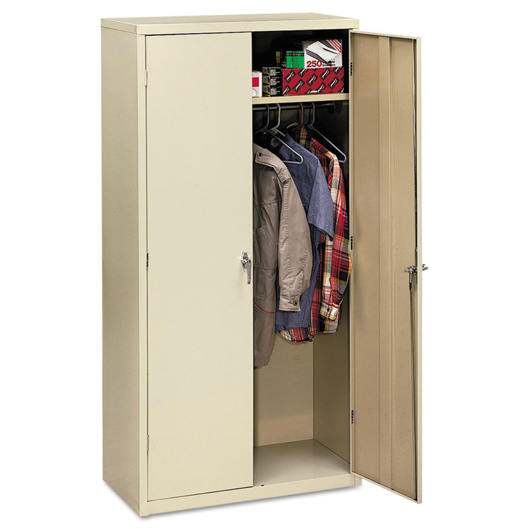 Picture of Assembled Storage Cabinet, 36w x 18-1/4d x 71-3/4h, Putty