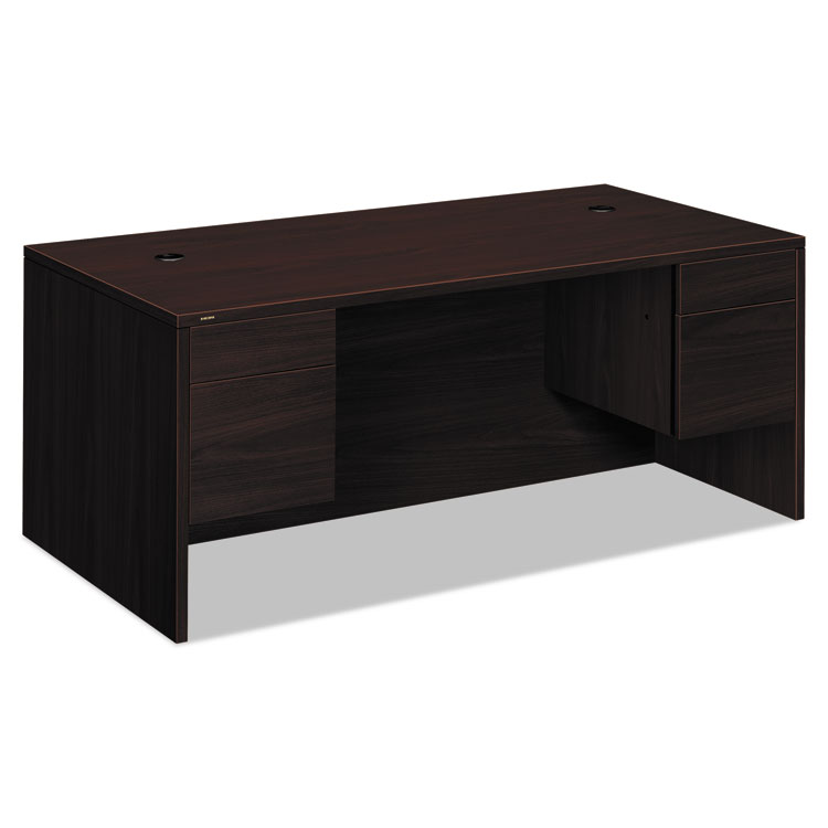 Picture of 10500 Series 3/4-Height Double Pedestal Desk, 72w x 36d x 29-1/2h, Mahogany