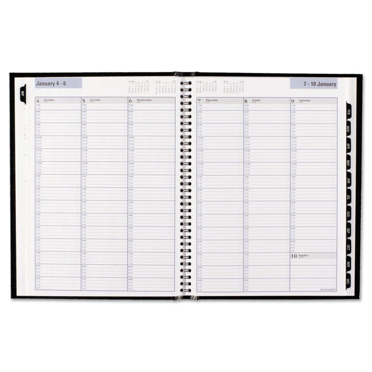Picture of Hardcover Weekly Appointment Book, 8 x 11, Black