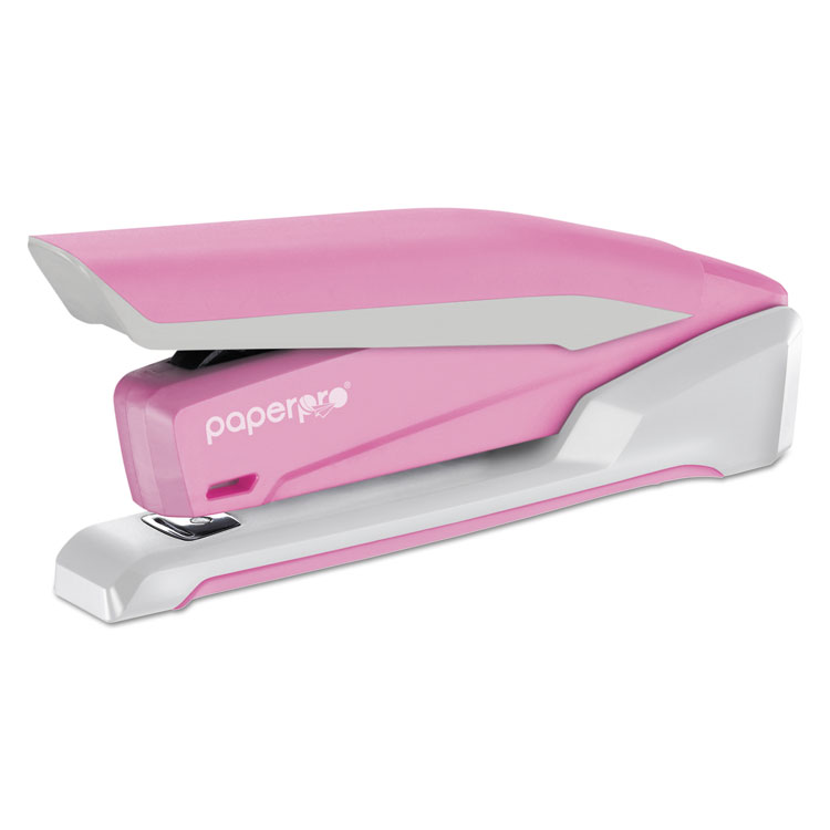 Picture of inCOURAGE 20 Desktop Stapler, 20-Sheet Capacity, Pink/White