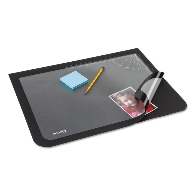 Picture of Artistic- Lift-Top Pad Desktop Organizer with Clear Overlay, 22 x 17, Black (AOP41700S)