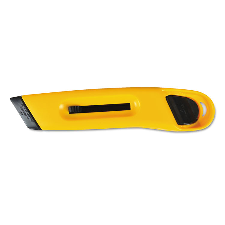Picture of Plastic Utility Knife w/Retractable Blade & Snap Closure, Yellow