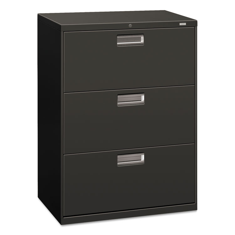 Picture of 600 Series Three-Drawer Lateral File, 30w x 19-1/4d, Charcoal