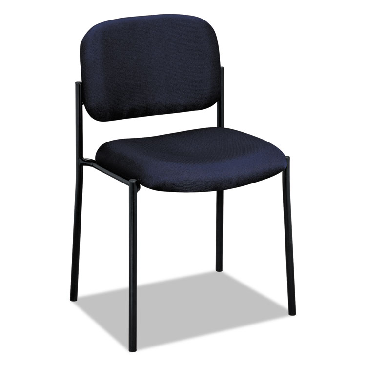 Picture of VL606 Series Stacking Armless Guest Chair, Navy Fabric