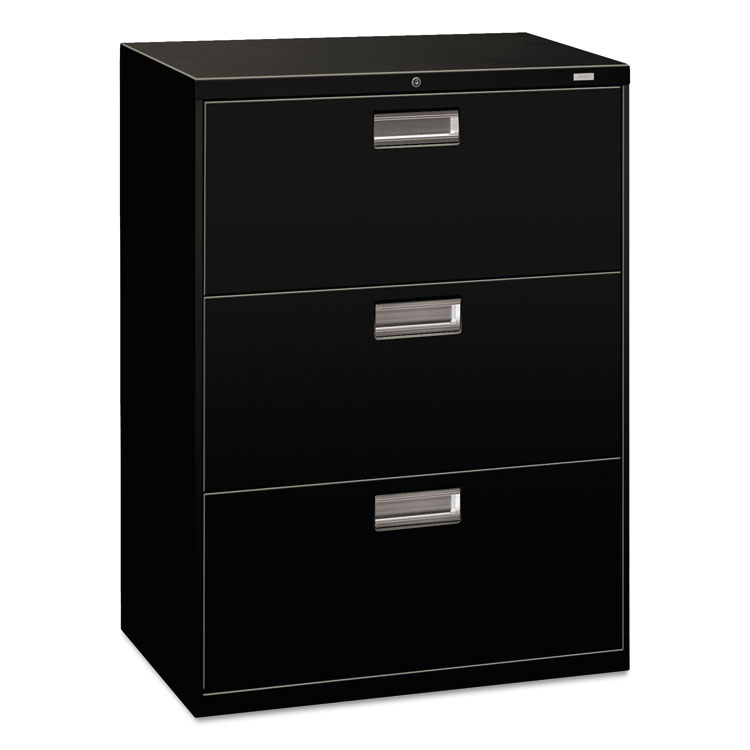 Picture of 600 Series Three-Drawer Lateral File, 30w x 19-1/4d, Black