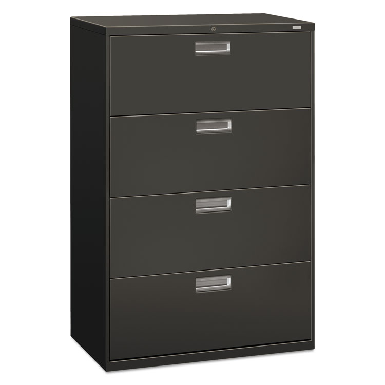 Picture of 600 Series Four-Drawer Lateral File, 36w x 19-1/4d, Charcoal