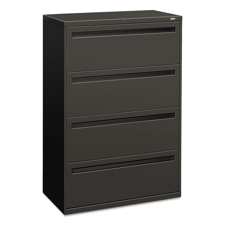 Picture of 700 Series Four-Drawer Lateral File, 36w x 19-1/4d, Charcoal