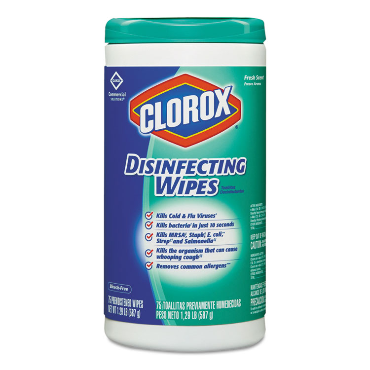 Picture of Disinfecting Wipes, 7 x 8, Fresh Scent, 75/Canister, 6/Carton
