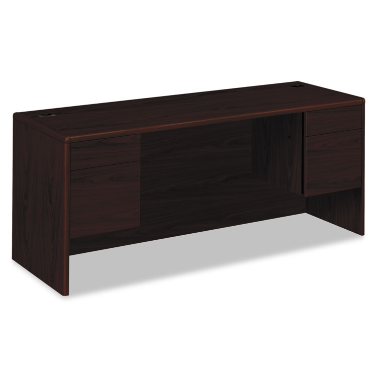 Picture of 10700 Kneespace Credenza, 3/4 Height Pedestals, 72w x 24d x 29 1/2h, Mahogany