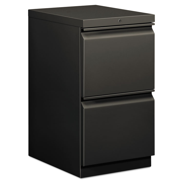 Picture of Efficiencies Mobile Pedestal File w/Two File Drawers, 19-7/8d, Charcoal