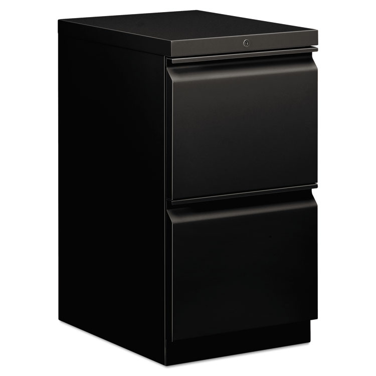 Picture of Efficiencies Mobile Pedestal File w/Two File Drawers, 19-7/8d, Black