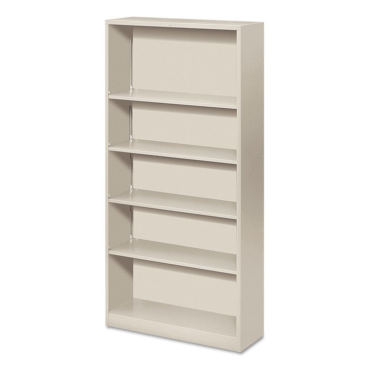 Picture of Metal Bookcase, Five-Shelf, 34-1/2w x 12-5/8d x 71h, Light Gray